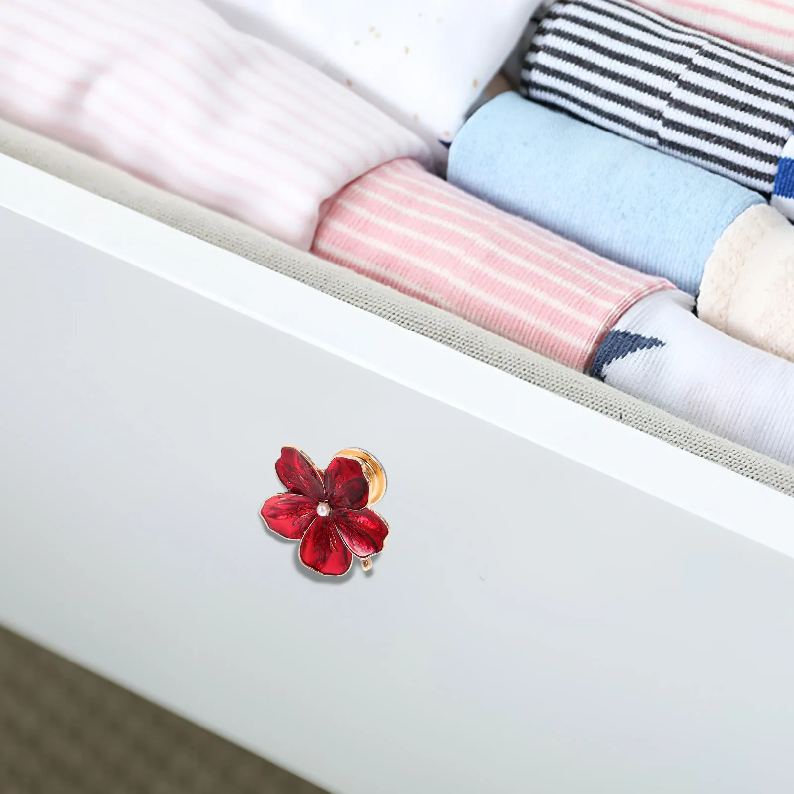 Flower Style Zinc Alloy Cabinet Knob Drawer Pull Handle for Dresser Wardrobe Cupboard Door Modern Farmhouse Vintage Furniture