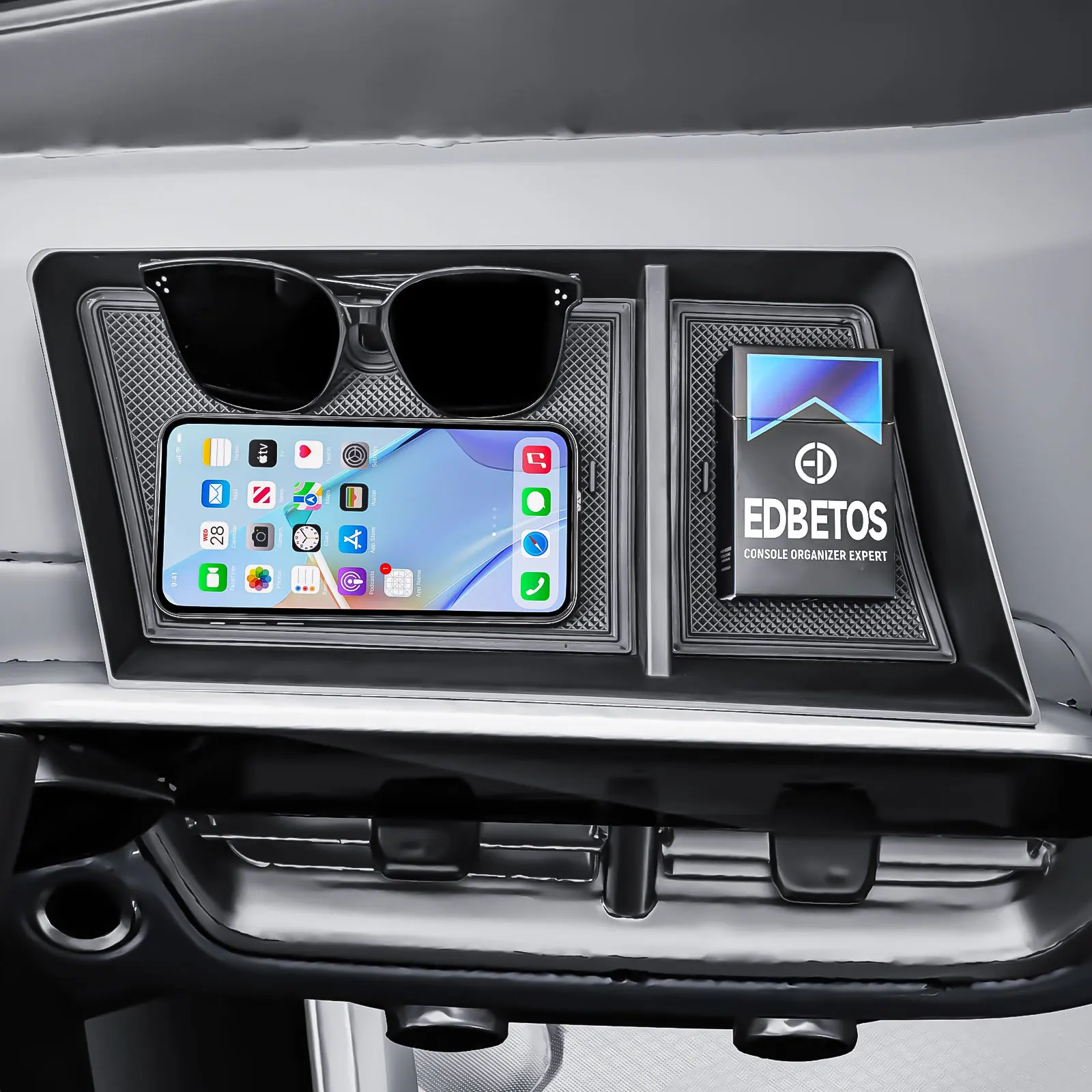 لوحة القيادة التخزين درج منظم ل 2024-2025 تشيفي تراكس 11 بوصة شاشة عرض شنت حامل داش مجلس تخزين الملحقات