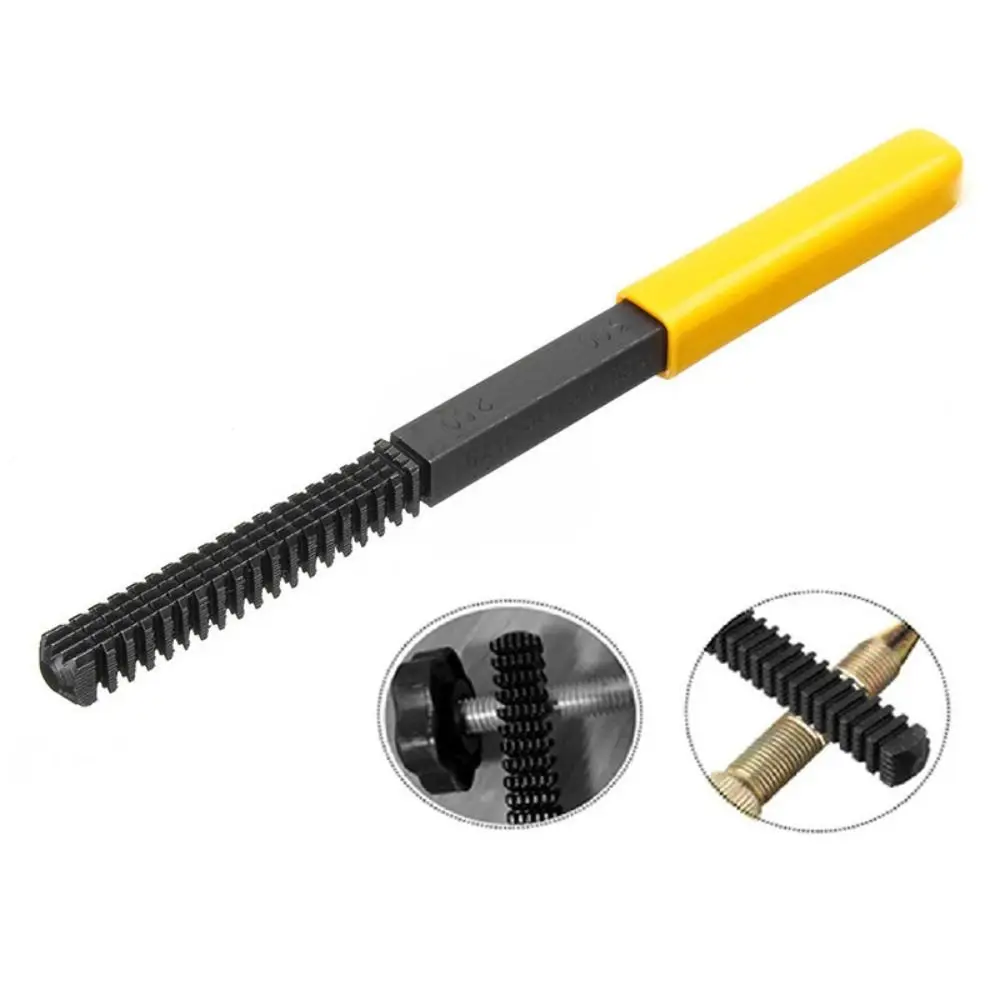 0.75-3mm Pitch Thread Repair File Portable Metric External Thread Restorer Durable Bearing Steel Bolt Teeth Restore Tool