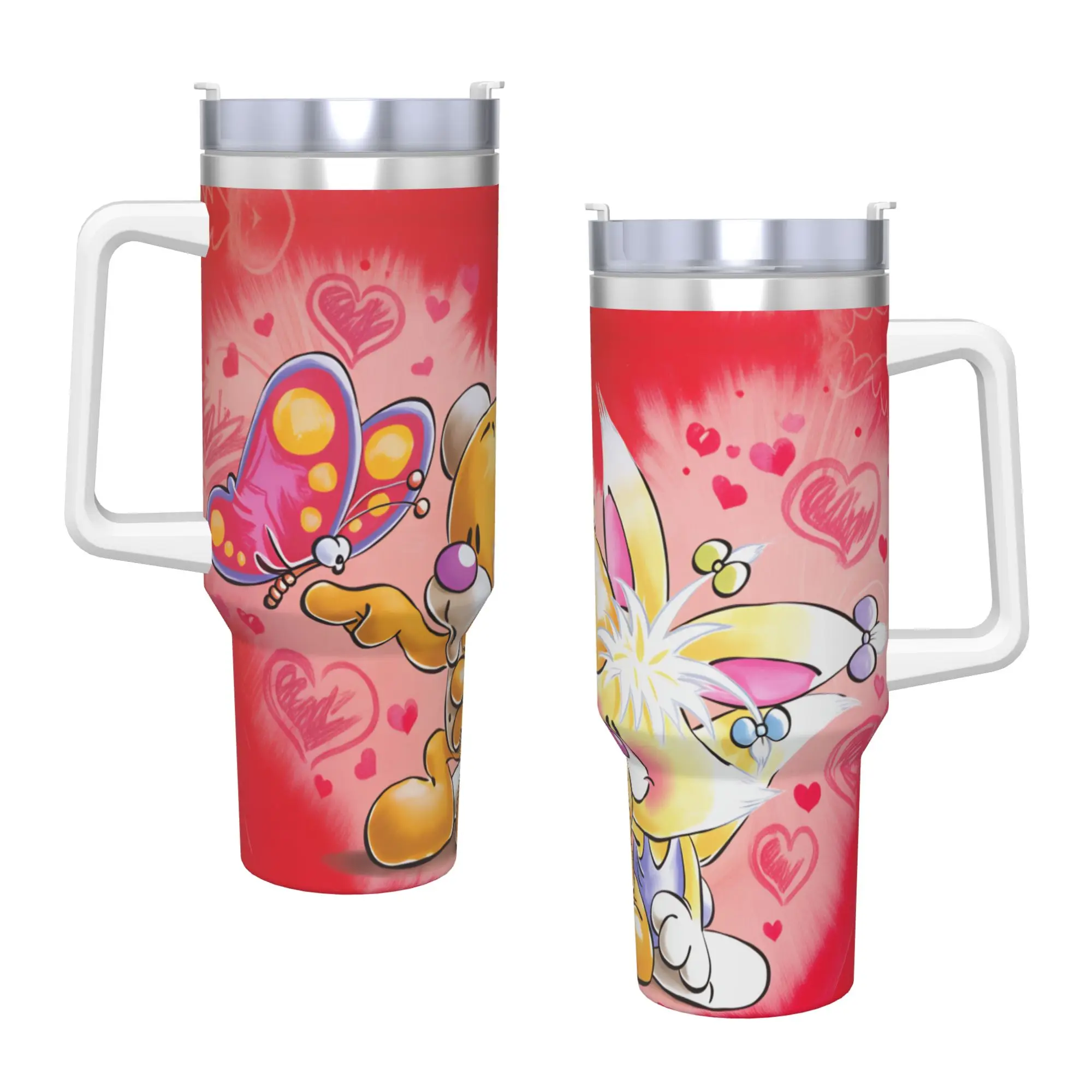 Stainless Steel Tumbler Comic Cartoons Diddl  Thermal Mug  Heat Preservation Cold Drink Mugs Cup Travel Design Water Bottle