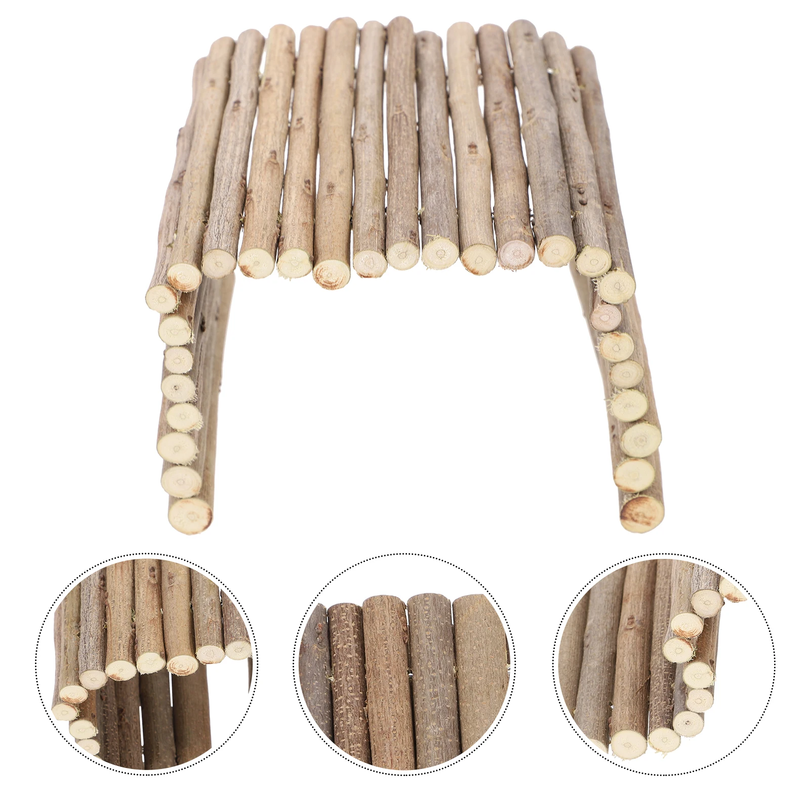 

Wooden Hideout Tunnel Hamster Climbing Small Pet Training Tube Biting Play Bridge For Guinea Pig Rats Wood Cage Accessories Pet