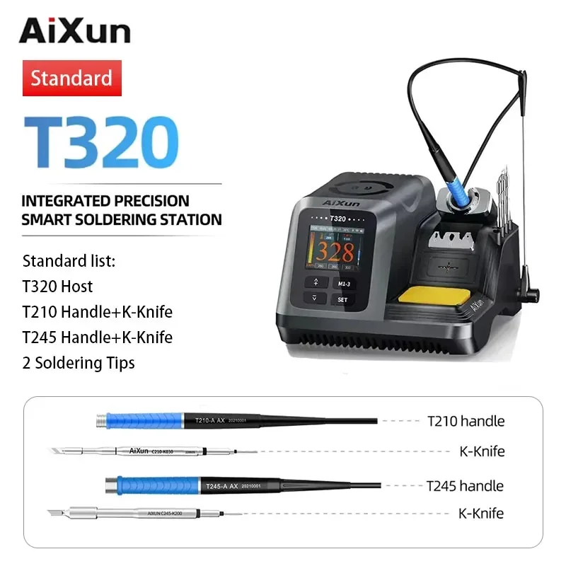 AIXUN T320 Soldering Station  Precision Intelligent Rework Tools High Power Adjustable Thermostat with T245 T210 Soldering Iron