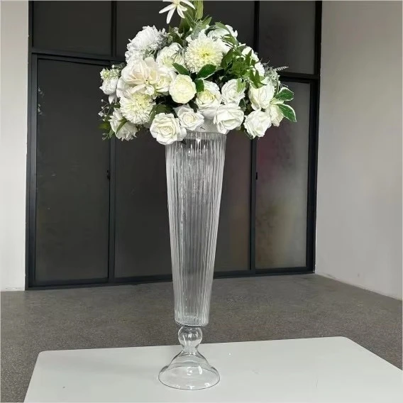 

High Quality Crystal Flower Vase Wedding Table Decoration for Wedding Party or Event