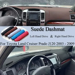For Toyota Land Cruiser Prado j120 2003-2009 120 Suede Leather Dash Mat Dashboard Cover Pad Sunshade Dashmat Carpet Accessories