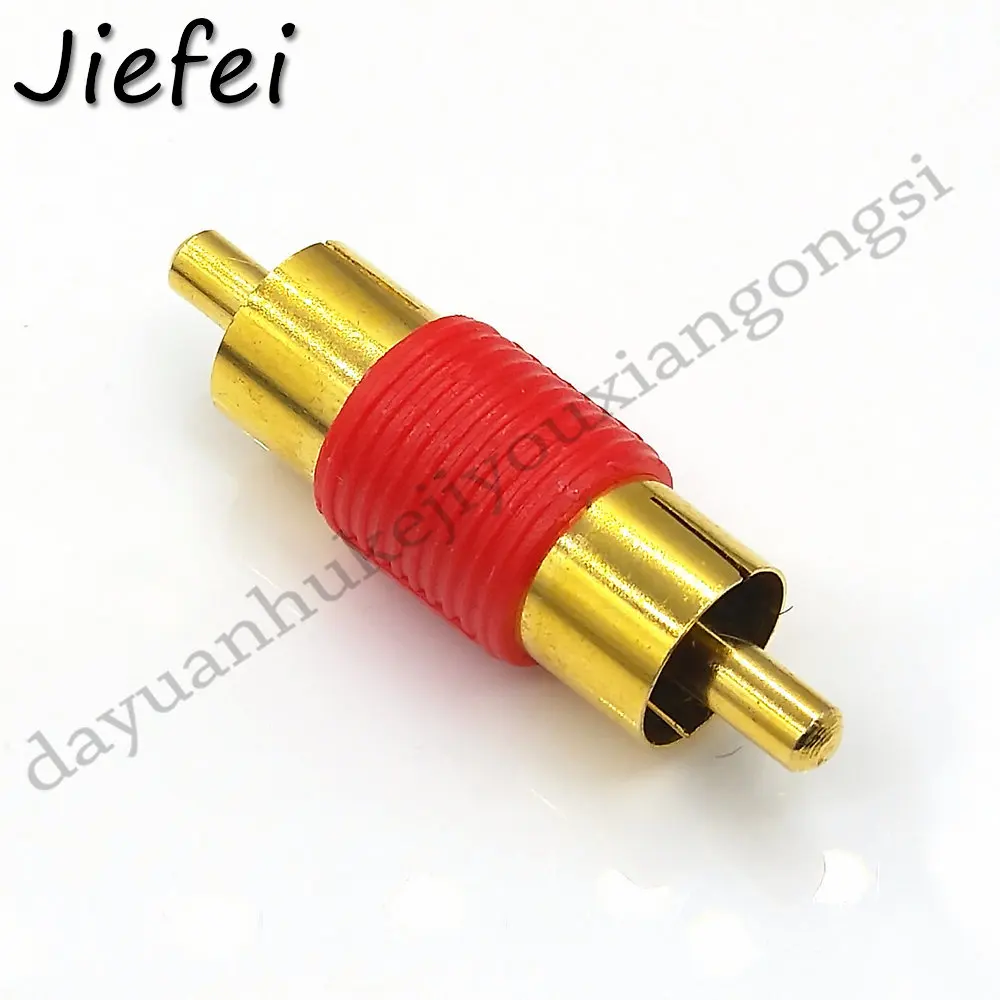 2Pcs Gold plated RCA Male to Male RCA Jack Plug Connector Adapter Video Audio Extender Cord Cable Converter