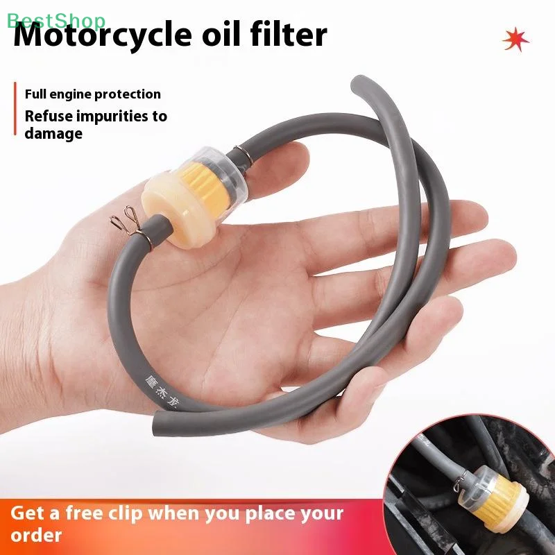

★★★Fuel Filter For Motorcycle Scooter ATV Moped Dirt Bike With Oil Pipe Buckle Magnetic Oil Cup