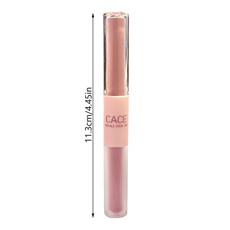 Rouge à lèvres double tête résistant à l'eau, maquillage coréen, gloss, velours, longue durée, glaçure, teinte rouge, liquide, sexy, ensemble, 256