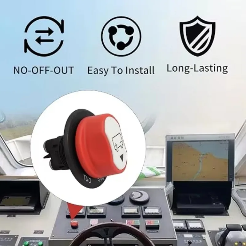 100A DC 12V Car Rally Battery Switch Disconnecter Power Isolator Cut Off Switch Kit for Truck Car Motorcycle Boat Auto Accessory