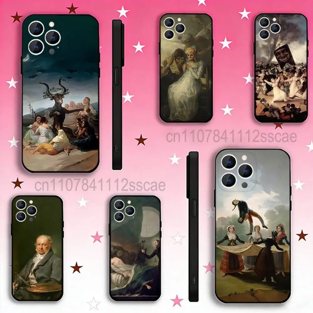 

Spain F-Francisco Goya Art Phone Case For iPhone 17,16,15,14,13,12,11,Pro,Max,Plus,E,Air,Mini Protective Black Cover