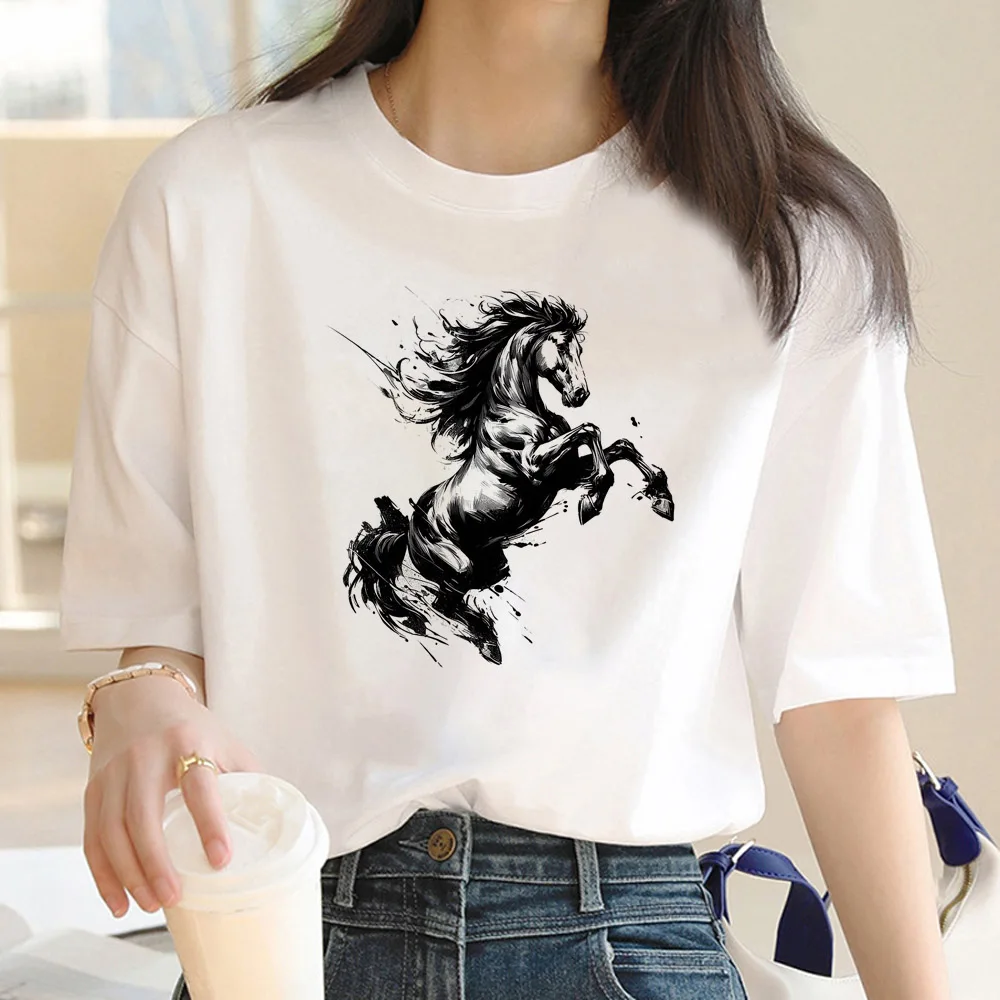 Caballos Tee women harajuku anime Japanese tshirt girl manga clothing