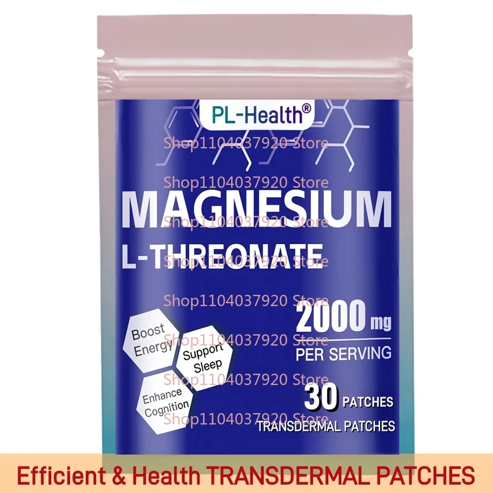 30 Patches Magnesium L-Threonate Transdermal Patches for Cognition and Energy Support