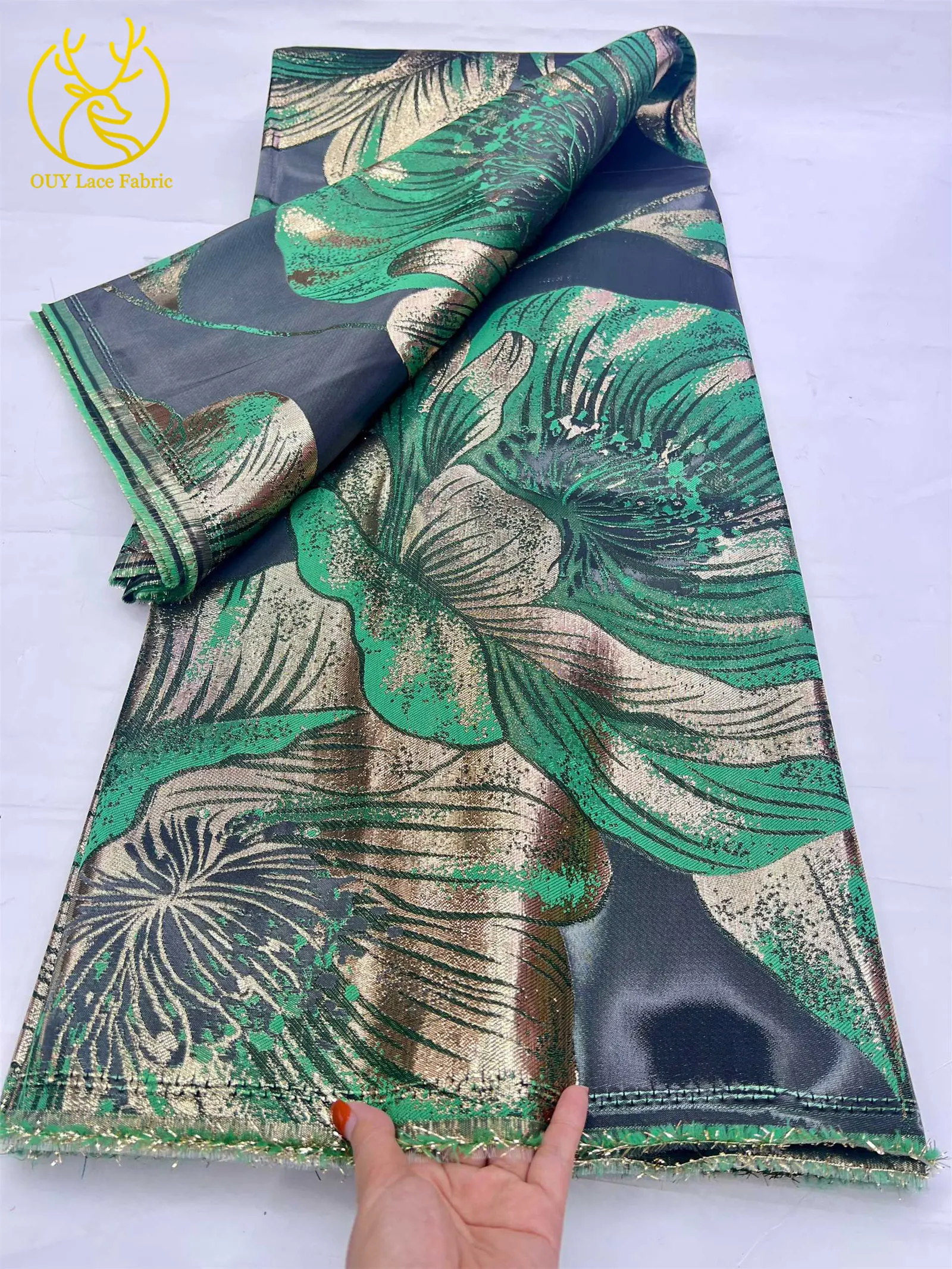 2026 Afrikanischer Vergoldeter Brokat-Spitzenstoff für Damen Nigerianische Französische Jacquard-Tüllspitze Hochzeits- und Abendkleider Hohe Qualität – Detail 10