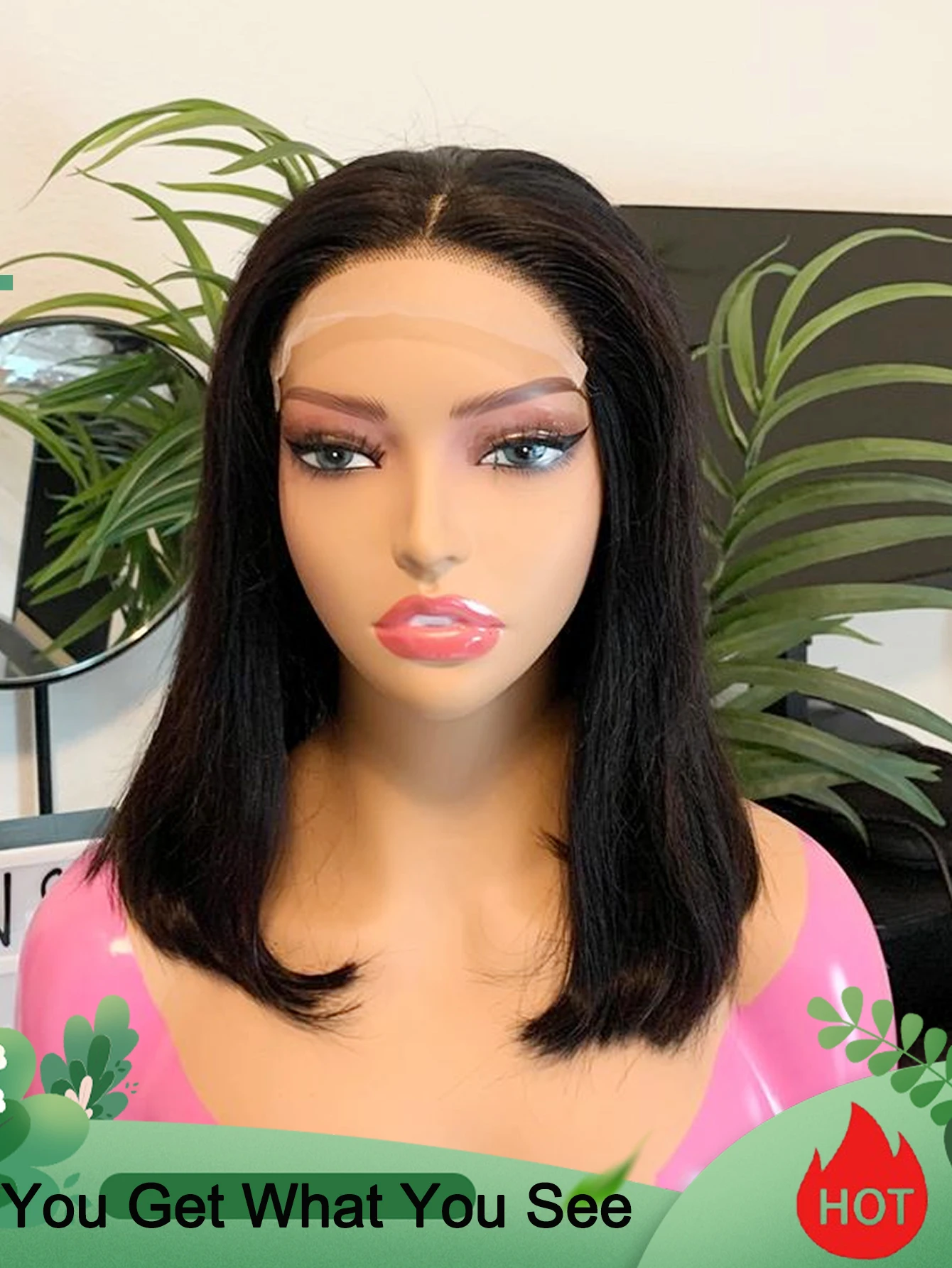 

13x4 HD Lace Front Wigs Human Hair 24 Inch Natural Black Straight Human Hair Wig 200 Density 12A Glueless Wigs Lace Front Wigs