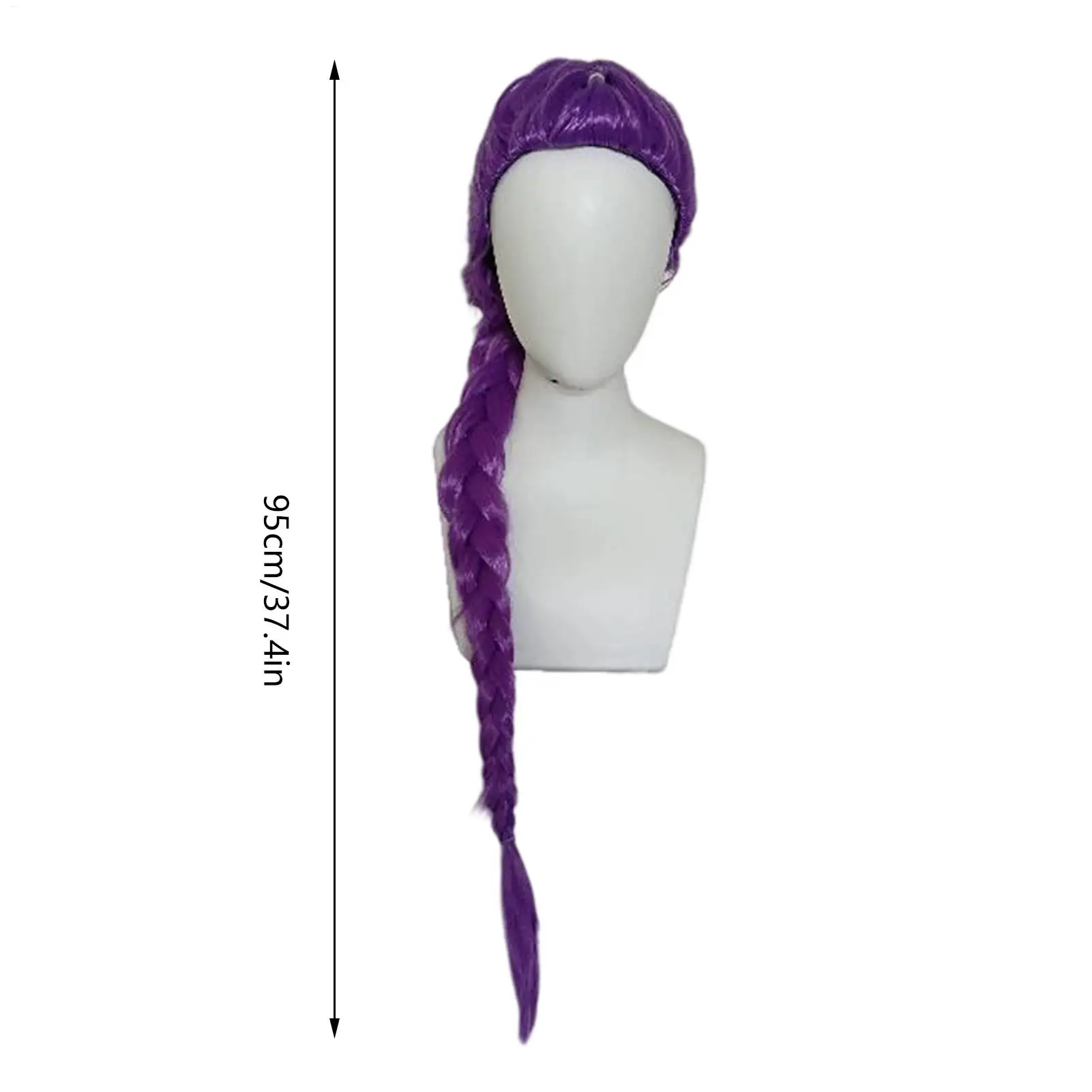 95cm Wigs Cosplay Breathable Inner Mesh Headwear Anime Movies Theme Long Wig For Halloween Party Stage Performance Dance Props