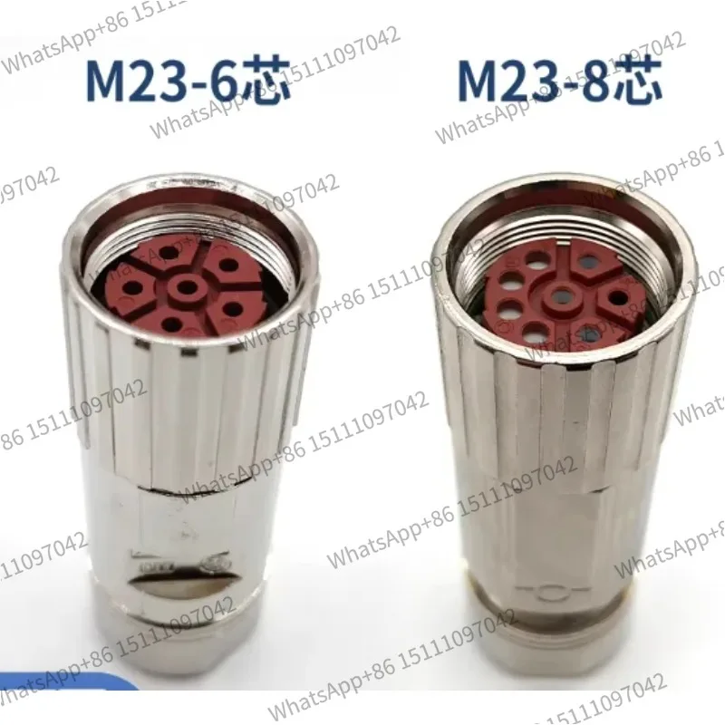 1pcs M23 connector compatible with Siemens S120 servo motor power cable, 6-core and 8-core plug 0LU00