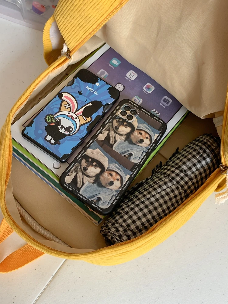 Grande capacità Duling Cartoon Bapa per ragazze Studenti delle scuole primarie e superiori Versione coreana Borsa a doppia spalla Elementa...
