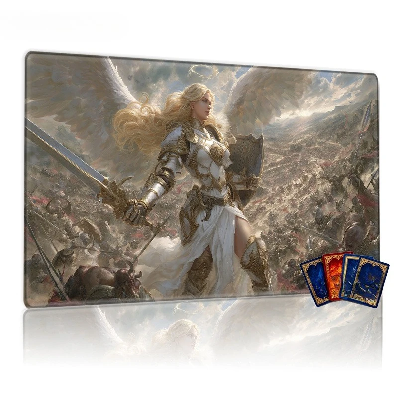 Battle Angel theme gaming mat, gaming mouse pad, durable and suitable for CCG/TCG/RPG games and desktop decoration.
