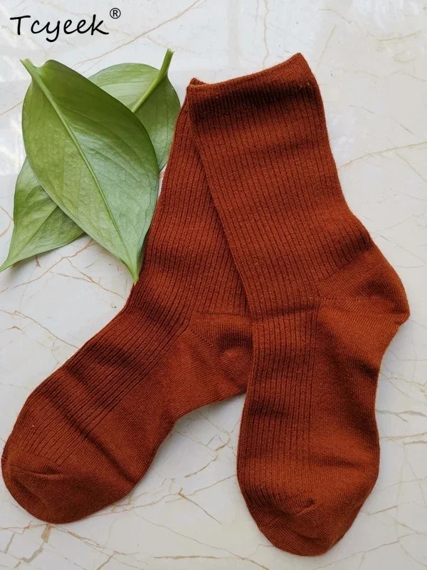

High Quality 100% Cashmere Wool Socks Women Winter Very Warm Man's Woolen Socks 5 Pairs DPGL