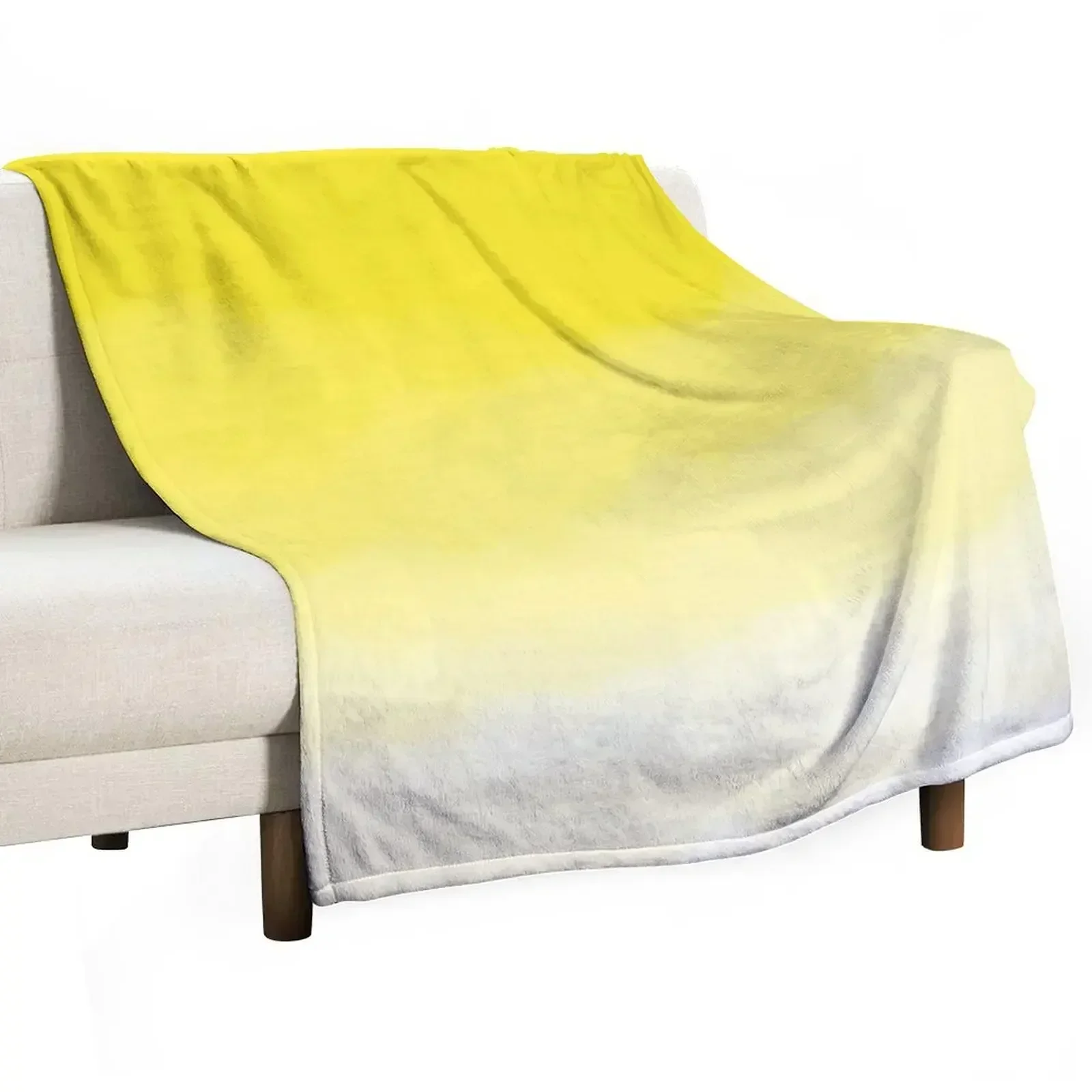 

Yellow Watercolor Ombre Throw Blanket Flannels Tourist anime Blankets