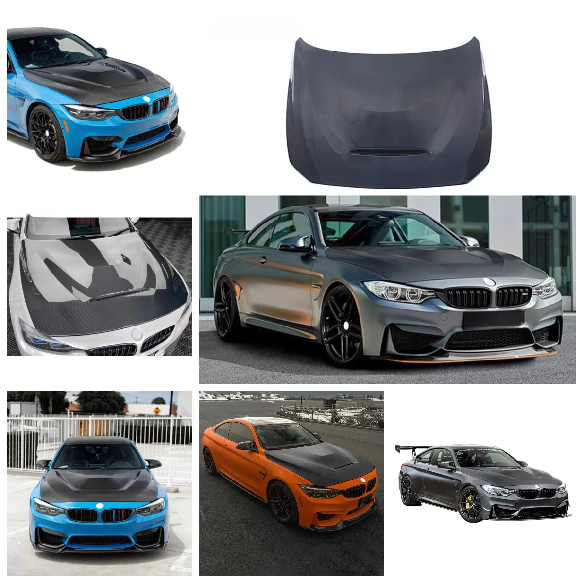 Carbon Fiber Car Engine Hoods for  F80 M3 F82 F83 M4 GTS Style Front Engine Hood Bonnet