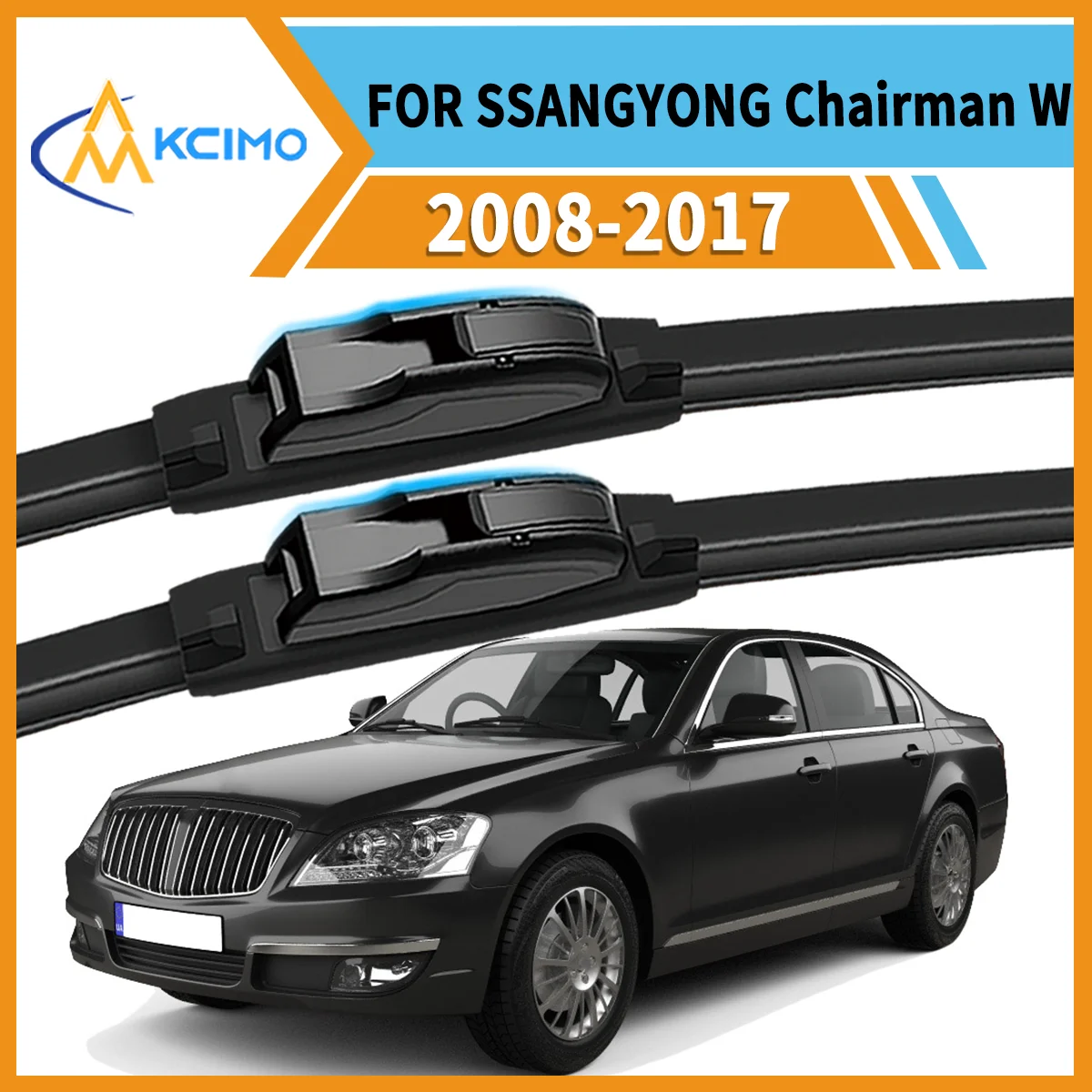 

2PCS Car Front Wiper Blades for SSANGYONG Chairman W 2008–2017 Crystal Clear Visibility & Enhanced Driving Safety