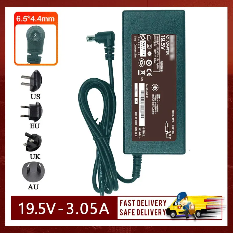 Baru 19.5V 3.05A 6.5*4.4Mm AC Adaptor untuk Sony ACDP-060E02 KLV-32EX330 TV LCD Kabel Adaptor Daya