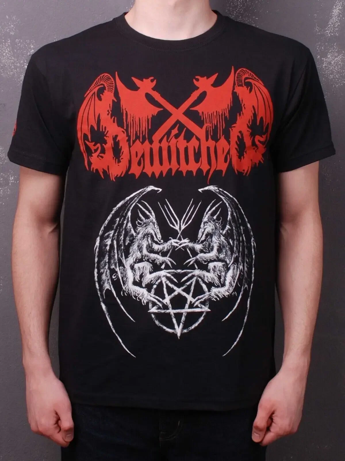 Bewitched-T-shirt noir de prière pentagramme