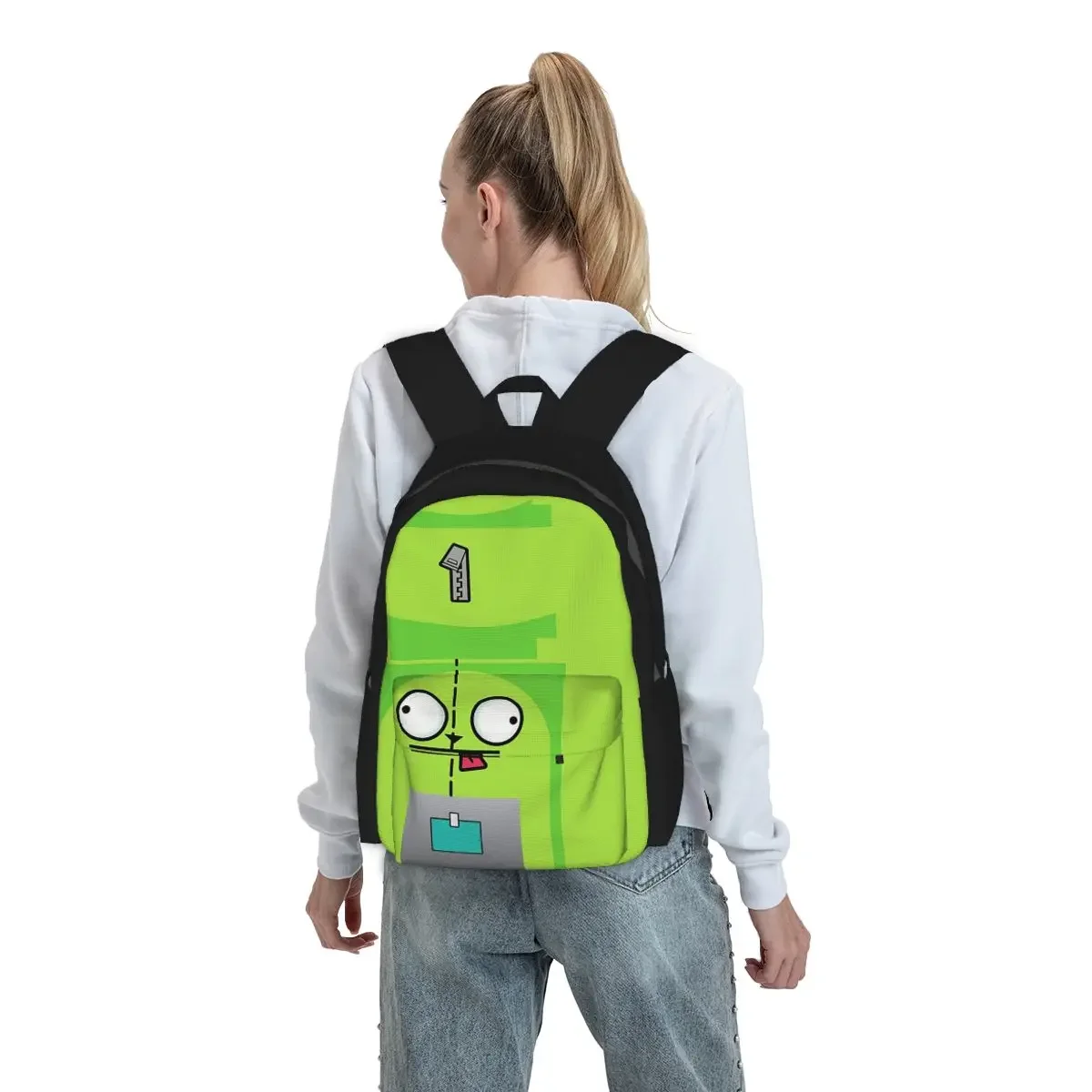 

Invader Zim Backpack Boys Girls BookBag Kids School Bag Computer Shoulder Bags for Men Women