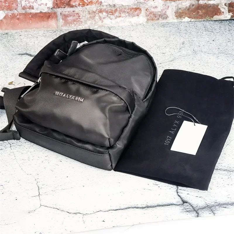 

25ss 1017 ALYX 9SM Women Black Backpacks High Capacity Computer Bag 1:1 High Quality Alyx Mens Zipper Function Package