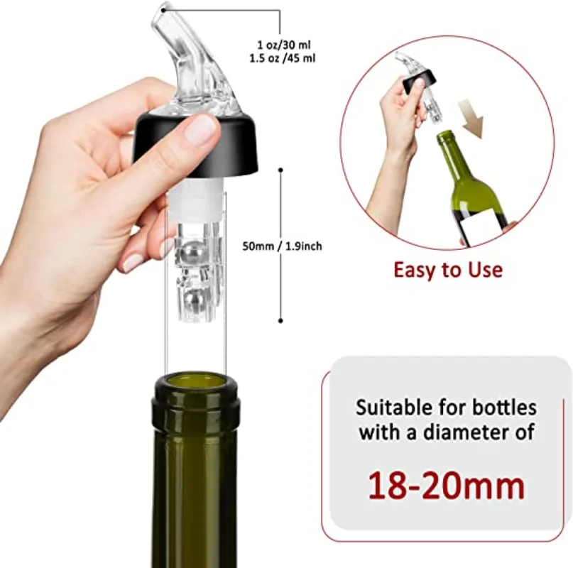 30 ml bottiglia dosata automatica versatore beccuccio bottiglia versatore bottiglia di liquore versatori Jigger Quick Spirit Measure versatore