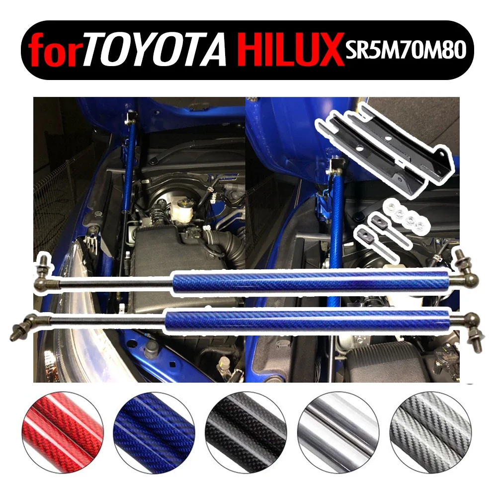 For Toyota Hilux SR5 M70 M80 REVO 2015-2023 Front Hood Bonnet Piston Gas Struts Lift Support Damper Shock 4x4 Pickup Accessories