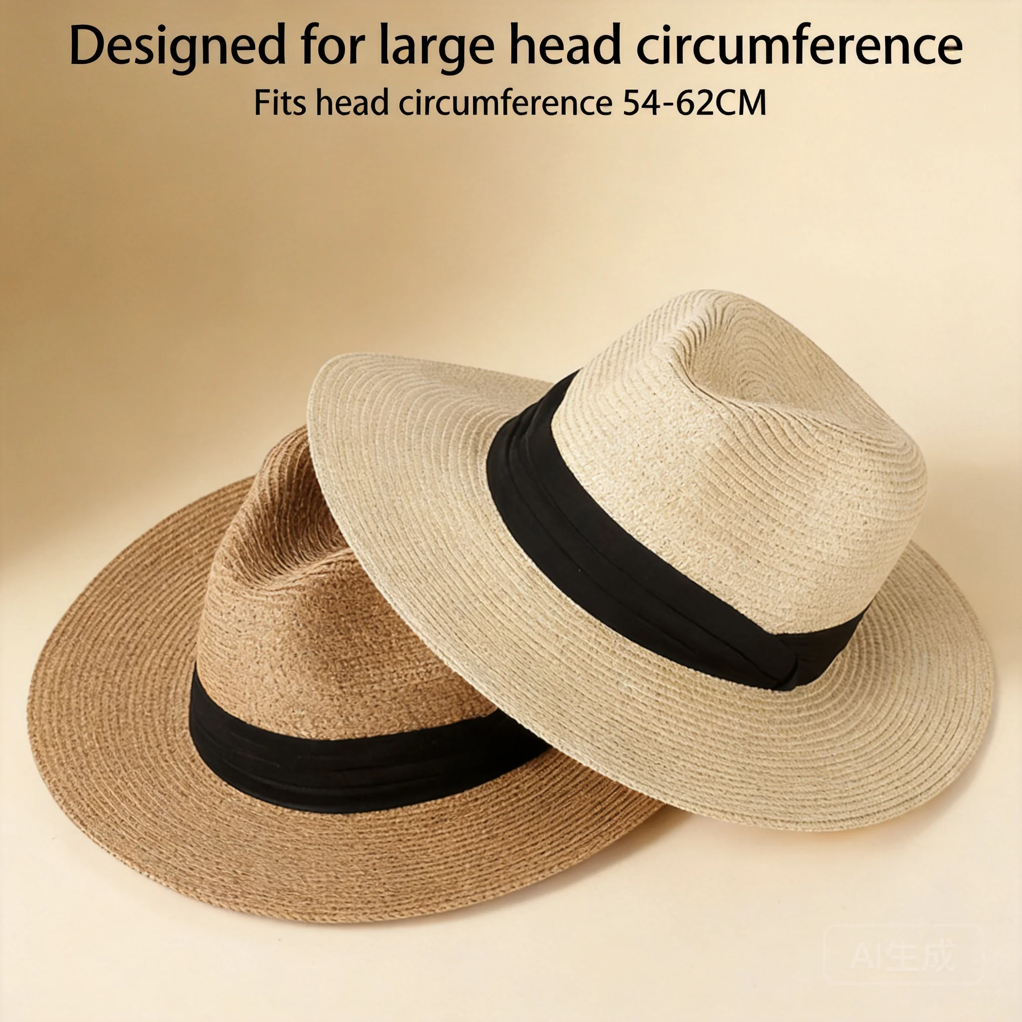 Unisex Summer Uv Protection Panama Hat Wide Brim Cotton Sun Hat For Beach Travel Fits 54 To 62cm Head Circumference Multicolor