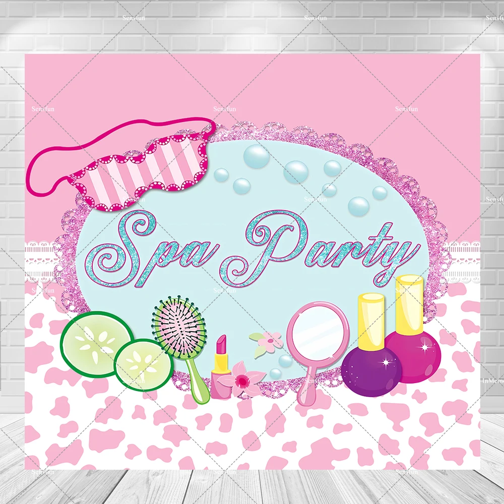 Beauty Makeup Girl Photo - Spa Party Theme Backdrop for Photography