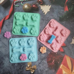 6 Holes Cat Claw Bone Chocolate Candy Silicone Mold DIY Pudding Dessert Mold Cake Decoration Insert Kitchen Baking Tools