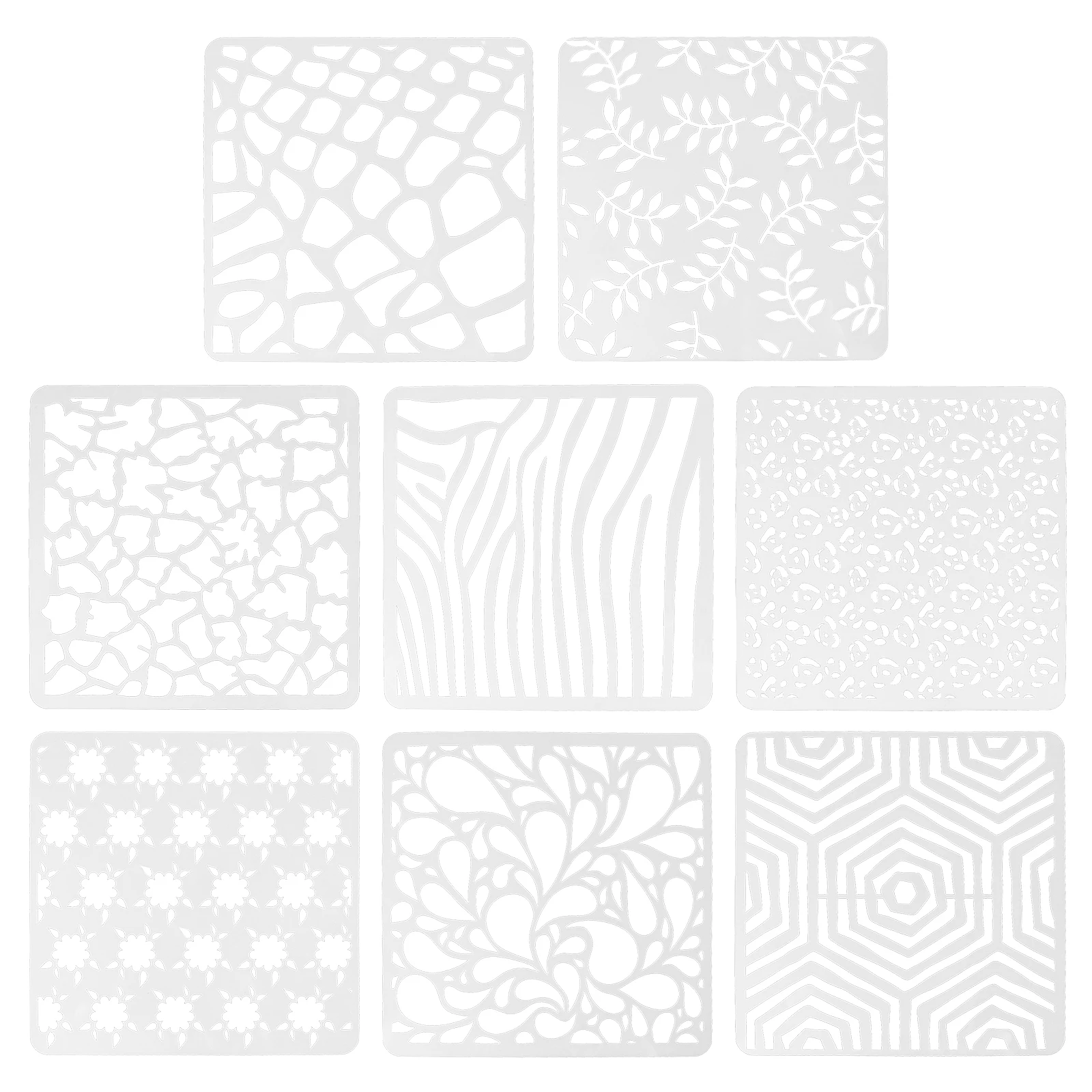 

Reusable PET Painting Templates Hollow Stencils for Cake DIY Crafts Flexible Easy to Stencils Drawing Template