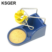 KSGER T12 FX9501 Handle Soldering Iron Stand DIY Alloy Holder Frame Welding Specific OLED Station Tools For Silicone Pad Cleaner