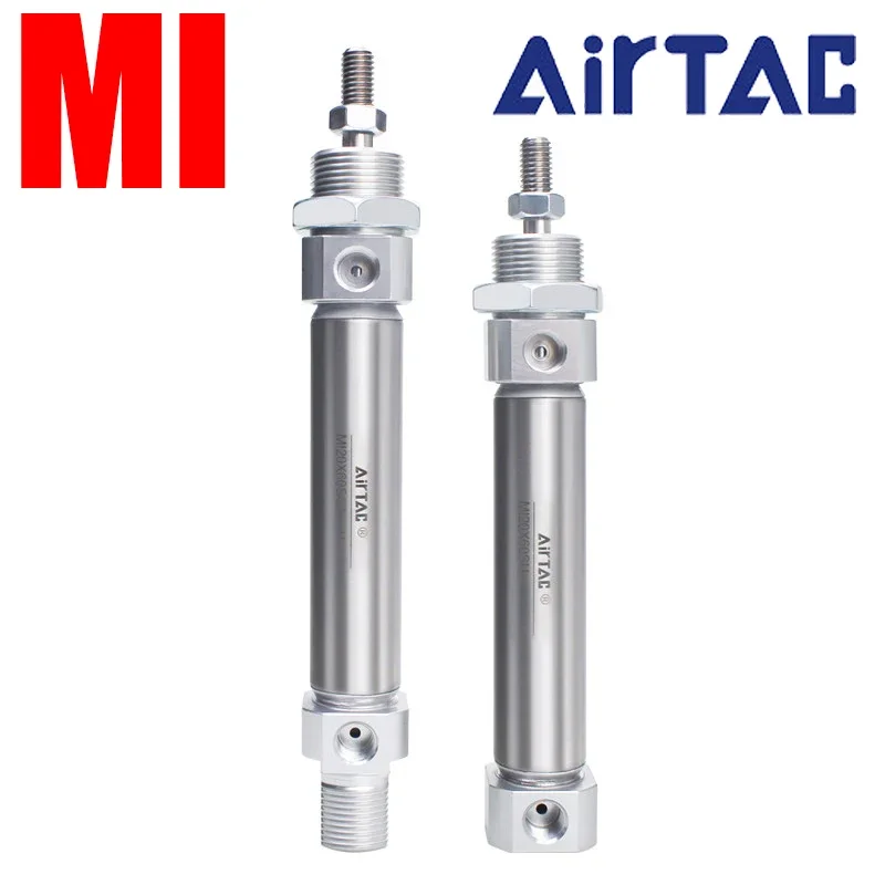 HLH AirTAC Mini Air Cylinder MI 8/10/12/16/20/25/32-10/20/25/50/75/100/175/250/300/500-S Series  Stainless Steel Pneumatic Cylin