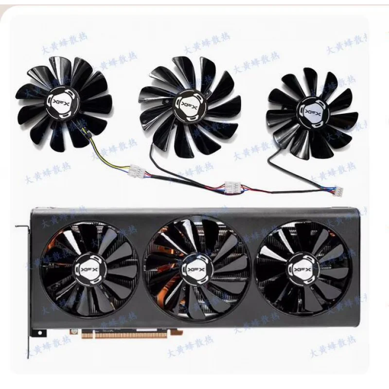 Snow Wolf Overseas Graphics Card Fan For XFX RX5700XT 5700 5600XT THICC III PRO