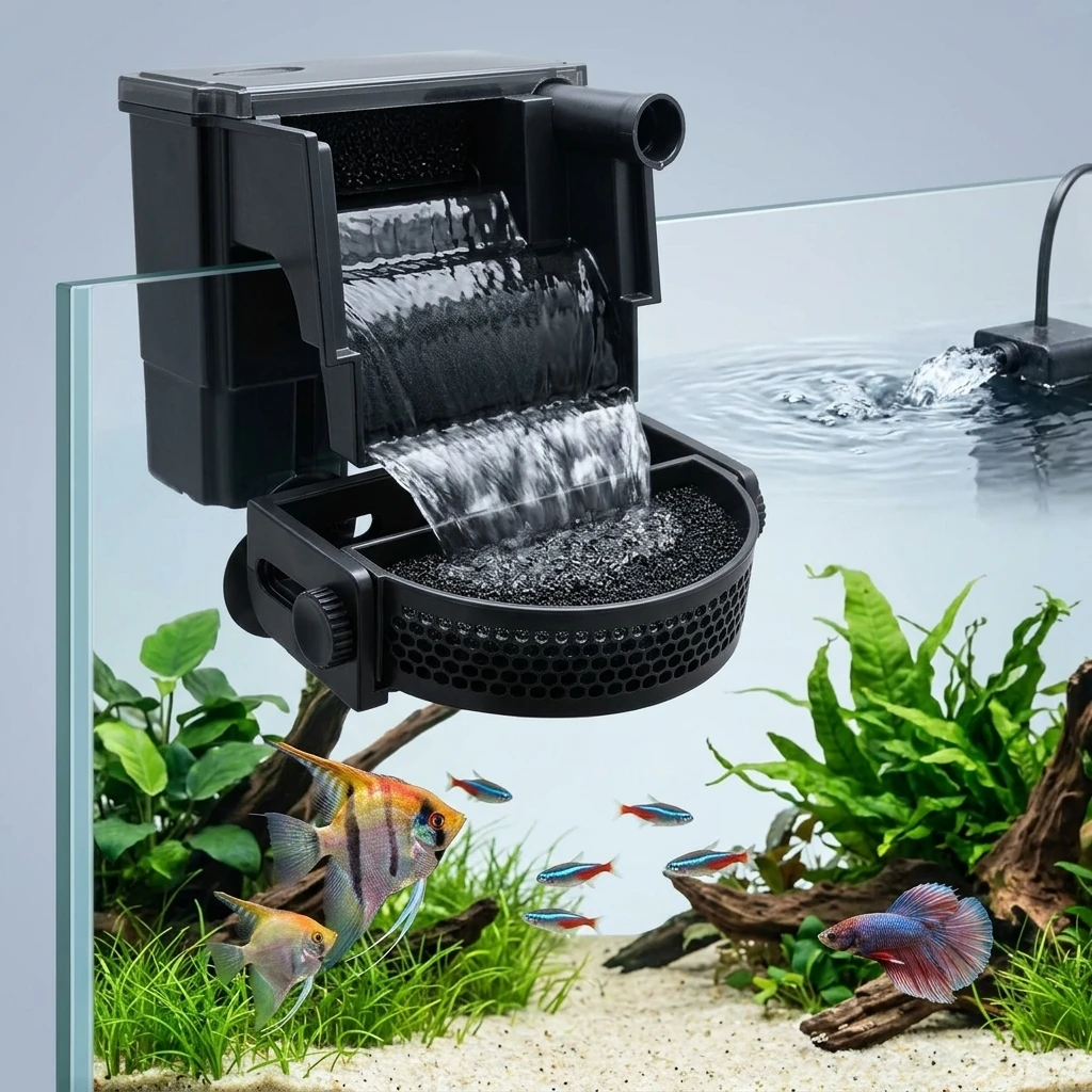 Aquarium Filter Baffle Water Flow Controller with Strong Suction Cups for Tropical Fish Tank Universal Fit Plastic Regulator