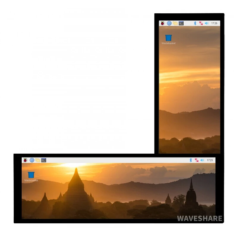 Waveshare 7.9inch Capacitive Touch Screen LCD, 400*1280, HDMI-compatible, IPS,   Temp Monitor Display for Raspberry Pi 5/4B/3B
