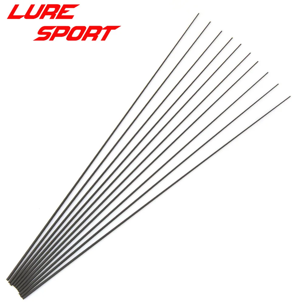 LureSport 10pcs 32cm Solid carbon rod Tip blank no paint Rod building components Fishing Pole Repair DIY Accessories