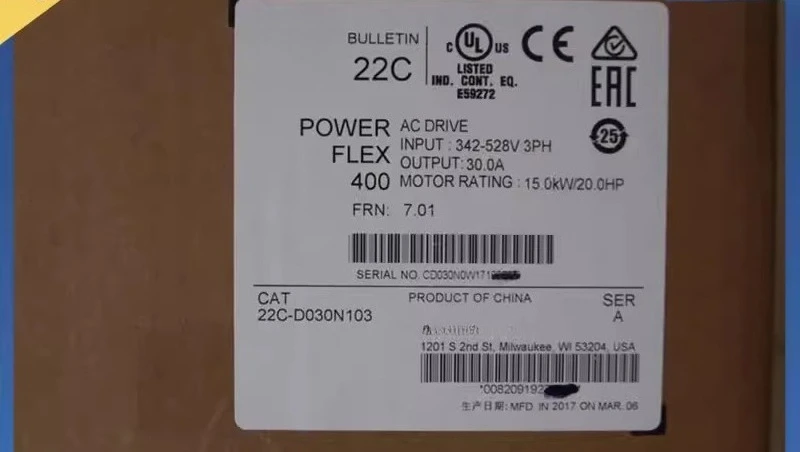 

22C-D030N103 400 AC Inverter, 480V AC, 15kW, 20
