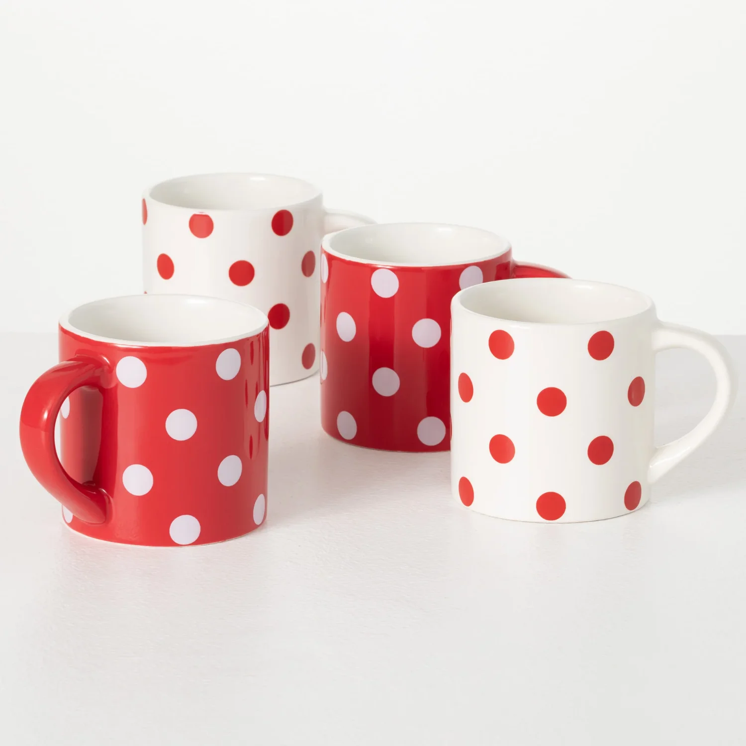 

Polka Dot Mug Multicolor Drinking Utensils / Mugs, Milk Cups Set of 4