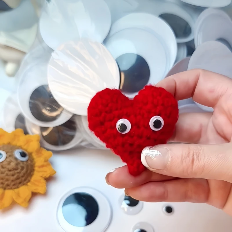 50-500 Stück Selbstklebende Bewegliche Augen 6-30mm Bewegliche Cartoon-Tier-Augen für DIY-Bastelarbeiten, Handgemachtes Spielzeug, Scrapbook-Zubehör – Detail 4