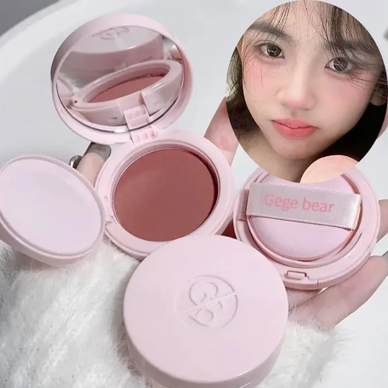 Air Cushion Blusher Low Saturation Face Contour Cheek Rouge Lasting Shading Matte Cosmetics Rubor Brighten Lip Cheek Milk Blush