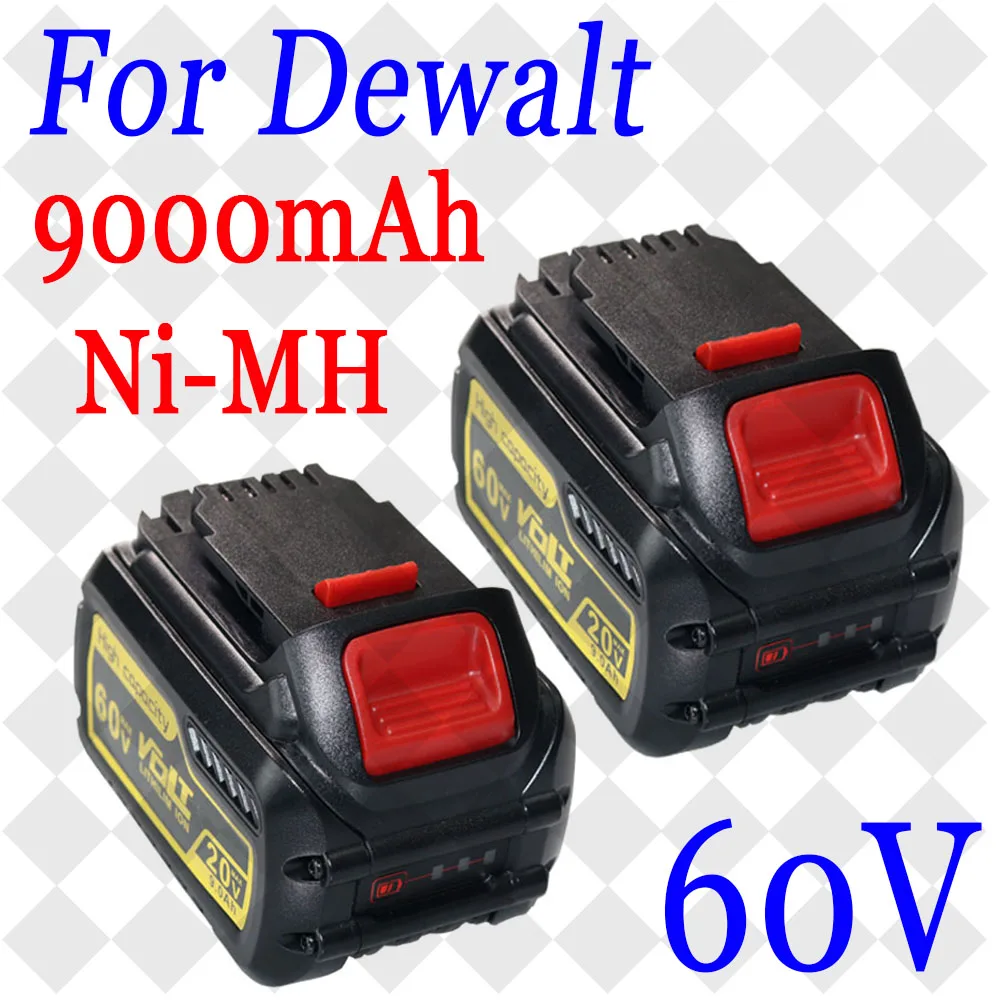 9000MAH For Dewalt DCB200 20V Replacement Battery Compatible with For Dewalt FlexVolt 120V 60V 20V Tools Battery LED Work Lights