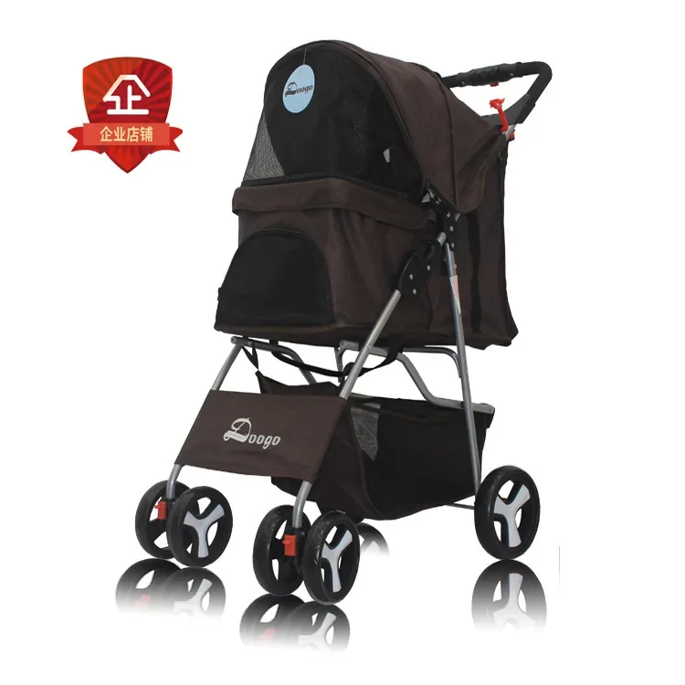 Portable Folding Pet Stroller Cat Dog Teddy Four-wheeled Pet Cart Dog Stroller Cat Carrier