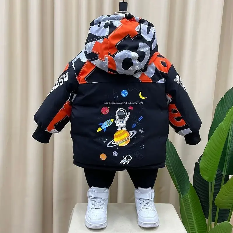 Children\'s Winter Jacket Parkas Boys Teen Fashion Hooded Jackets Thicken Kids Winter Coat Baby Parka New Kids