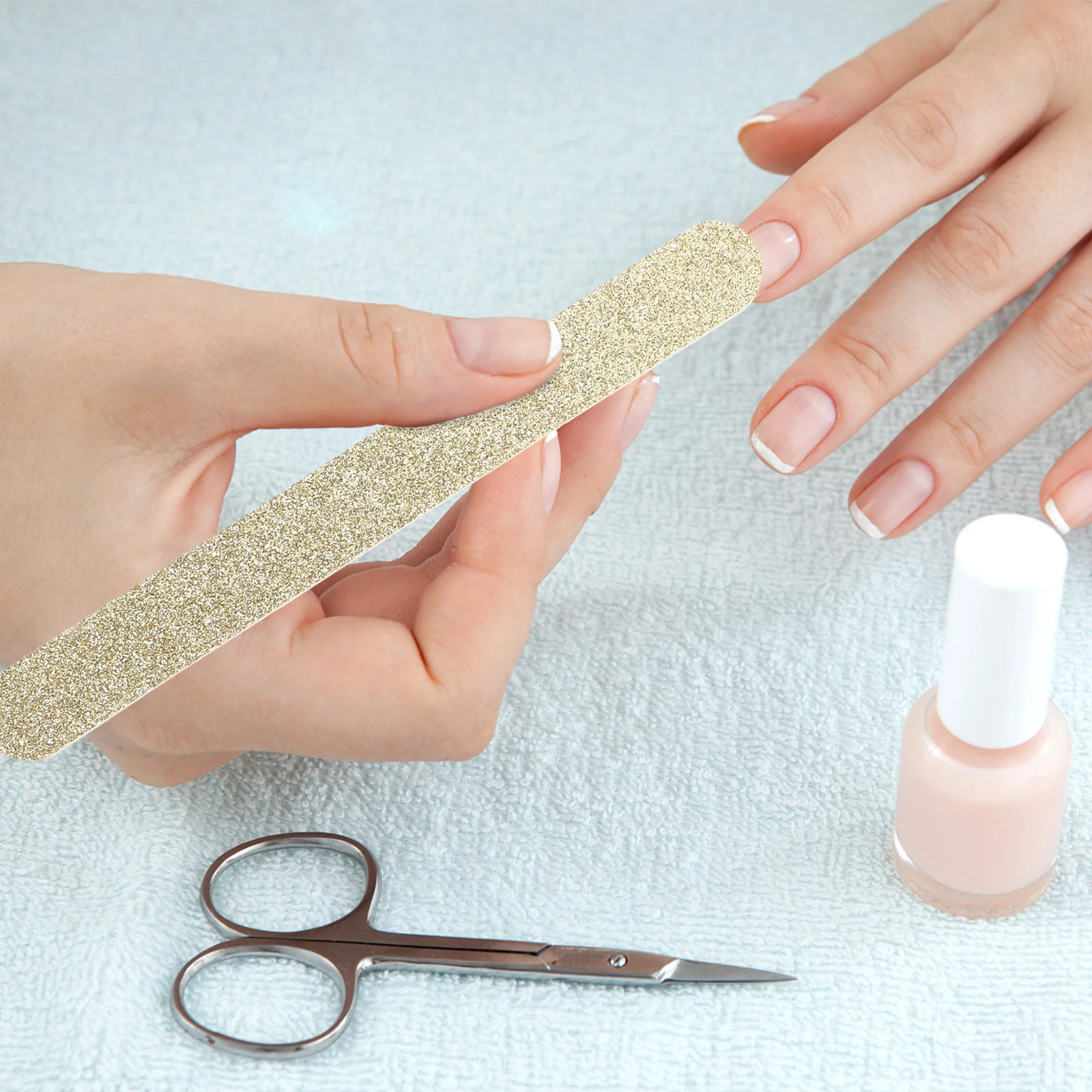 30Pcs Nail File Double-Sided Glitter Eva Manicure Pedicure File Strip Professional Nail Shaping Buffing Polishing Tools