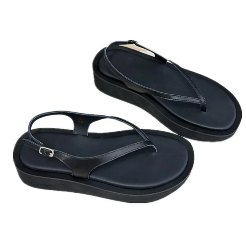 

Withered French Retro Flip Flops Height Increasing Clip On Sandals Shoes Women Summer Slippers Shoes Women